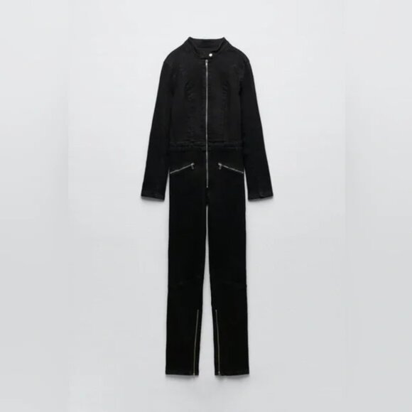 Zara Denim TRF Jumpsuit XS - Picture 7 of 12